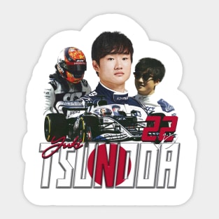 Yuki Tsunoda Retro Sticker